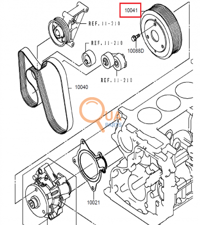 QC000045C-Pule-Kasnak Devirdaim-Su Pompası