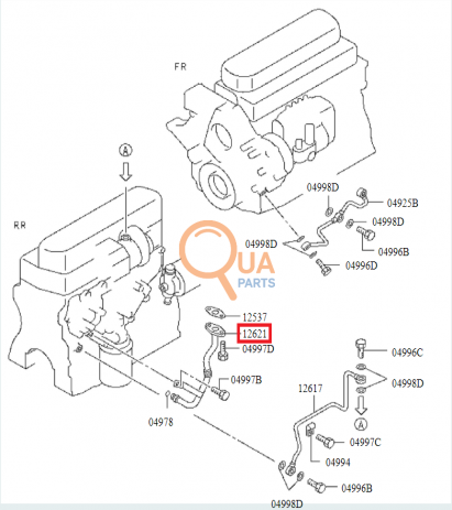ME013684C-Geri Dönüş Borusu-Yağ Besleme