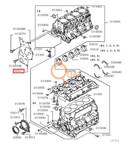 ME193892C-Motor Blok Ön Kapak Sacı-Plate (Eksantrik Kapak-Blok Ara Sac-Plate)