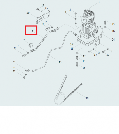 TM261109Y-Kompresör Yağ Hortumu (Motora giden) E2-E4-E5 Prestij