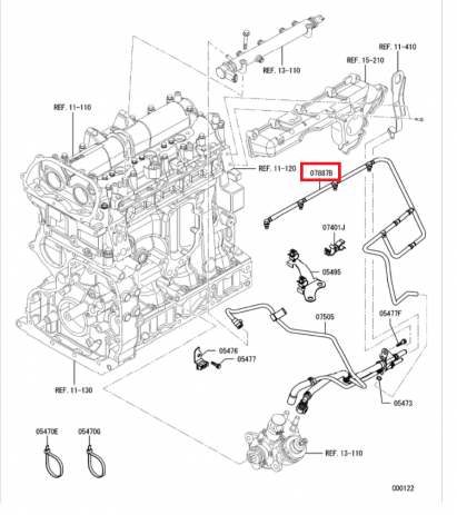 5801783855-Enjektör Geri Dönüş Hortumu