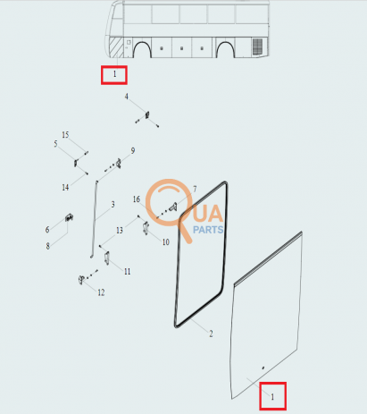 HD550257-00Y-Sol 1.Bagaj Kapağı (Şöför Altı)