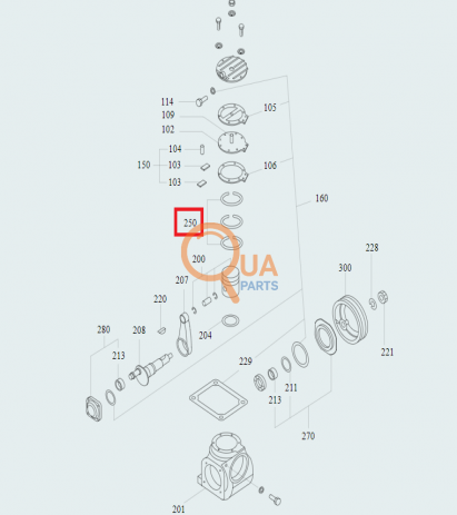 TM261106-250X-Hava Kompresörü Segman Takımı (65 mm.)
