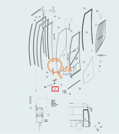 TM151146Y-Kapı Alt Kaval Rot