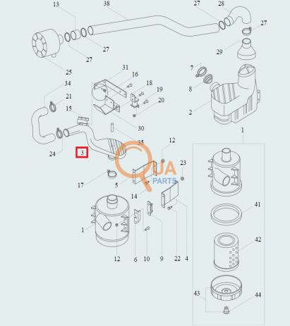 MC111292-Hortum (Hava Kanalı), Hava Filtre Üst (Giriş)