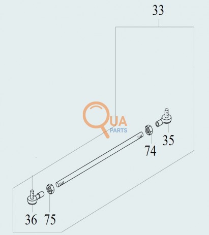 MC375170Y-Ön Kapı Alt Klavuz Kol (Rot Başlarıyla birlikte)
