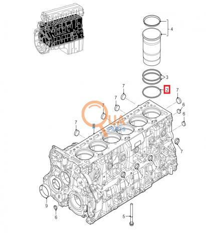 321783501782-O-Ring, Cylinder Liner, Violet