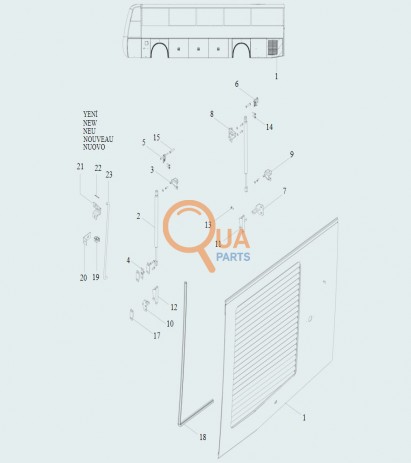 HD550109-00Y-Yan Kapak, Radyatör (Izgaralı)