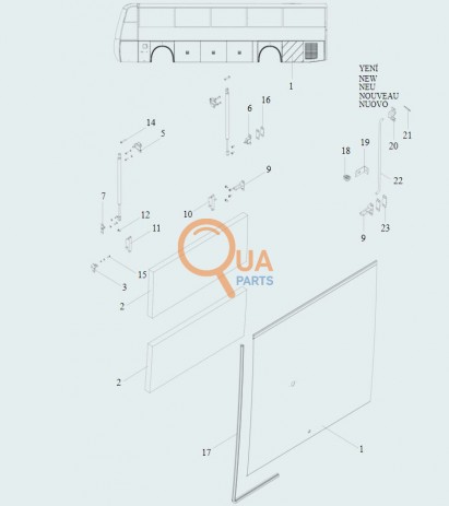 HD550704-00Y-Yan Kapak, Radyatör Kapağı Önü (Sol Arka Çamurluk Arkası)